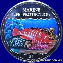 Cook Islands 2000 1 Dollar - Meeresleben - Marine Life Protection