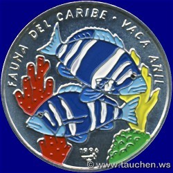 Republica del Cuba 1996 1 Peso Fauna del caribe Idigo-Hamletfisch