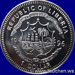 Liberia 1996 1 Dollar - Meeresleben - Marine Life Protection