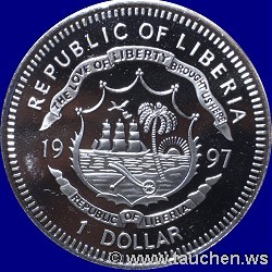 Liberia 1997 1 Dollar - Meeresleben - Marine Life Protection