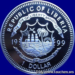 Liberia 1999 1 Dollar - Meeresleben - Marine Life Protection