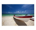 Boat on Tropical Beach Playa del Carmen Mexico