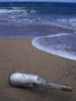 Message in Bottle on Beach