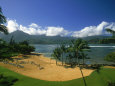 Beach, Hanalei Bay, Kauai, HI