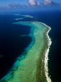 Aerial of Barrier Atoll, Micronesia