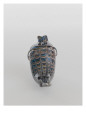 Dolphin Blue Glass Bottle