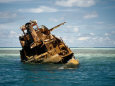 Shipwreck on Tubbataha Reef