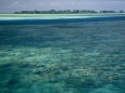 Crystal Clear Blue Waters over a Polynesian Reef
